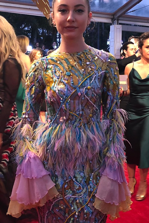 The tulip sleeve is elegant but impractical.