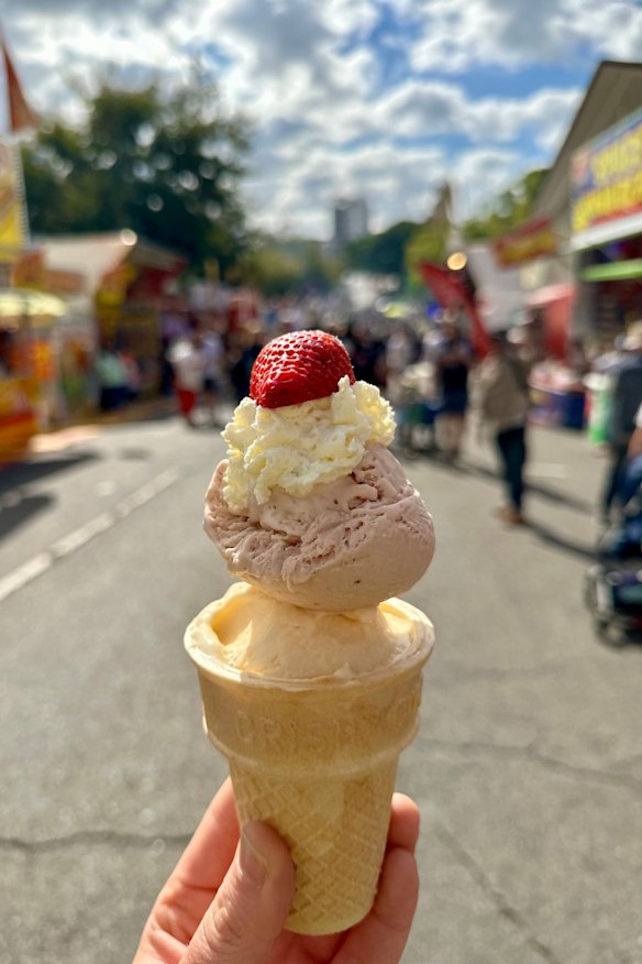 The ingredients of Lick Ice Cream’s strawberry sundae scoop are kept tightly under wraps.