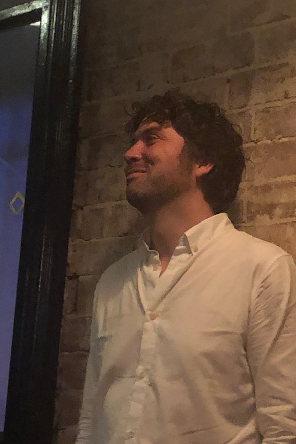 Sean Kelly at his 40th birthday party, listening to friends give speeches in his honour.