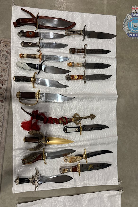 Police have released images of the weapons seized as part of their investigation into the alleged terrorist plot.