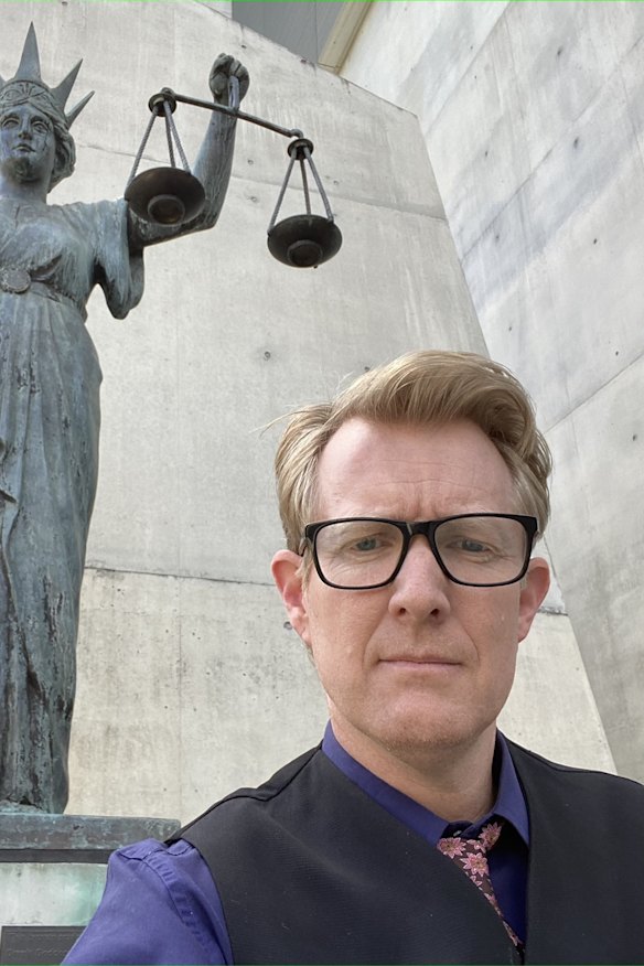 Mr Pennings posted this selfie to Facebook, from outside court on Friday morning.