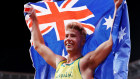 Ashley Moloney has won a bronze medal in the decathlon. 