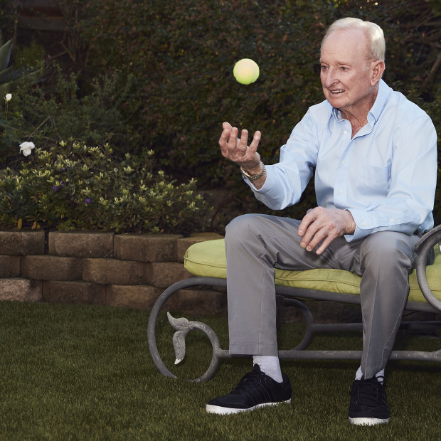 Rod Laver at home in California. Now 80, he has recovered from a crushing stroke: “I couldn’t talk. I couldn’t tell the time. I couldn’t do anything,” he says.