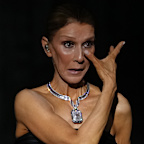 Dion wiped away tears as she made a grand return to performing.