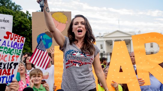 Alyssa Milano is standing up for women's rights. 