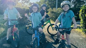 Mindy Robinson’s Eatons Hill bike bus is helping children enjoy the joy of riding to school.