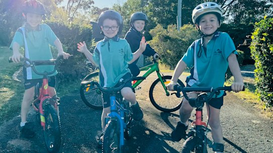 Mindy Robinson’s Eatons Hill bike bus is helping children enjoy the joy of riding to school.