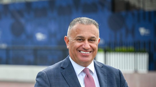 John Kanga before he resigned as chairman of the Melbourne Racing Club.