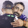 Shaun Johnson celebrates.