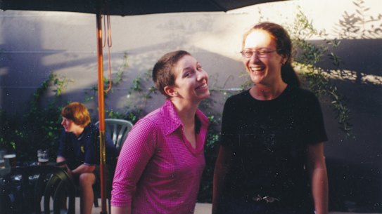 Jewel Topsfield (right) and her friend Rachel in the summer of 1994.
