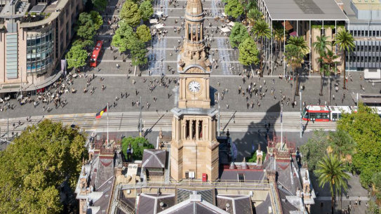 An artist’s impression of the future Town Hall Square, which will not commence construction until at least 2035.