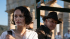 Phoebe Waller-Bridge as Helena and Harrison Ford as Indiana Jones.