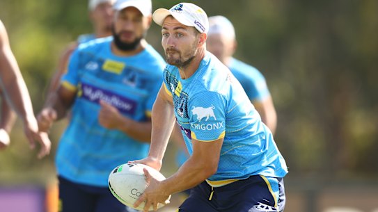 Return of the favourite son: Kieran Foran will play against Manly at Brookie for just the second time in his career.