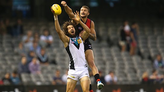 John Butcher in his playing days with Port Adelaide in 2014.