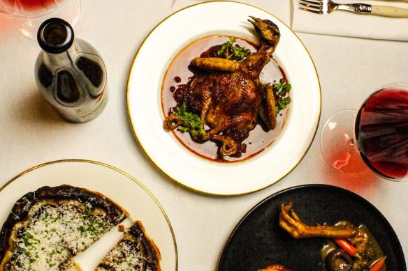Coq au vin and savoury tarts are among the menu highlights.