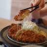 Katsu katsu is an onomatopoeic phrase used to describe the sound of crunchy food. You’ll hear that crunch a lot here.