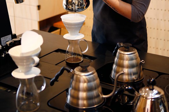 Tea brewing at Assembly.