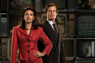 Anna Torv and Sam Reid in The Newsreader.