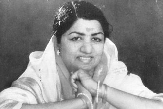 Lata Mangeshkar, whose voice has launched a thousand films, in 1983.