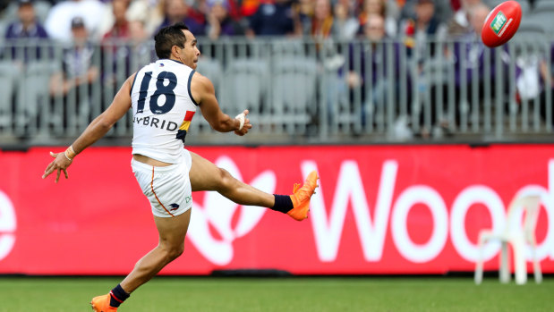 Betts off: Adelaide forward missed a handful of difficult chances in loss to Fremantle.