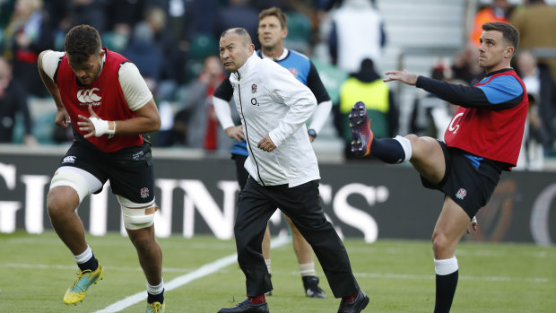 Outside the box: Eddie Jones is looking broadly in an attempt to give England any kind of edge.