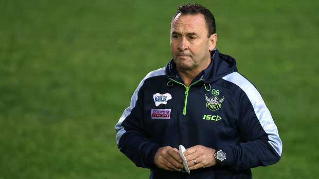 Raiders coach Ricky Stuart.