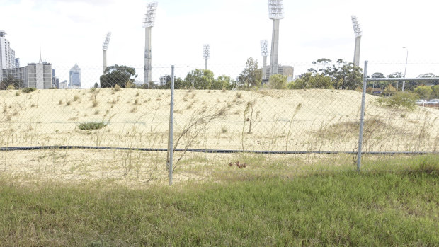 The Waterbank site has remained a sandpit for years.