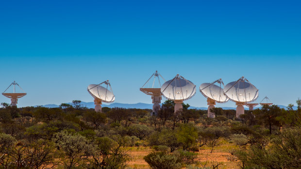 The Australian Square Kilometre Array Pathfinder in the Shire of Murchison in Western Australia. 