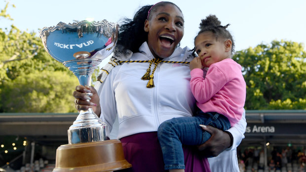 Mother's day: Serena Williams claimed her first WTA title win since the birth of her daughter Alexis.