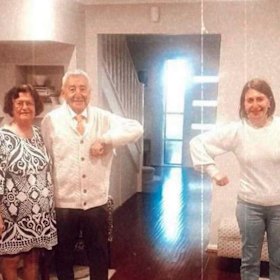 An Instagram image of NSW Premier Gladys Berejikilian and her parents on Father's Day.
