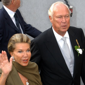 Marina Doria and Vittorio Emanuele, parents of Emmanuel Filiberto, in 2003. The Savoy family o<em></em>nce hoped to restore the monarchy.