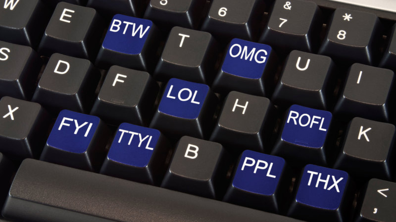 OMG, most of today’s new slang goes unspoken