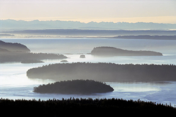 The San Juan Islands from above.