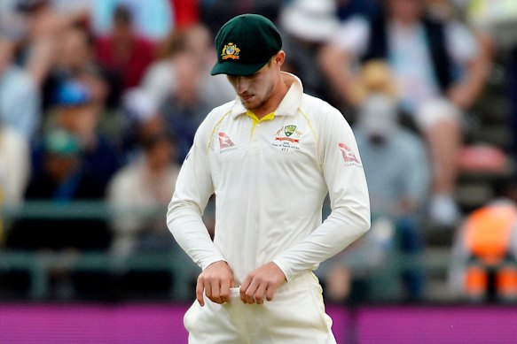 Cameron Bancroft during the second Test in Cape Town.