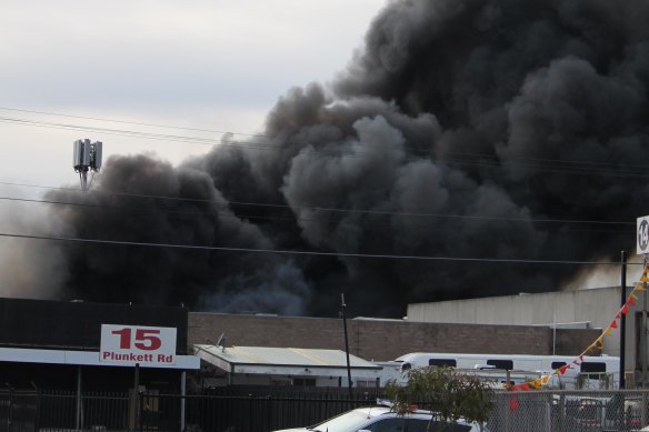 Streets around the factory have been closed. 