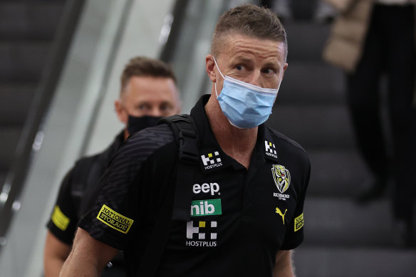 Richmond coach Damien Hardwick, as the Tigers left Melbourne.