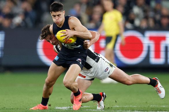 Adam Cerra is on a long injury list at Carlton this season.