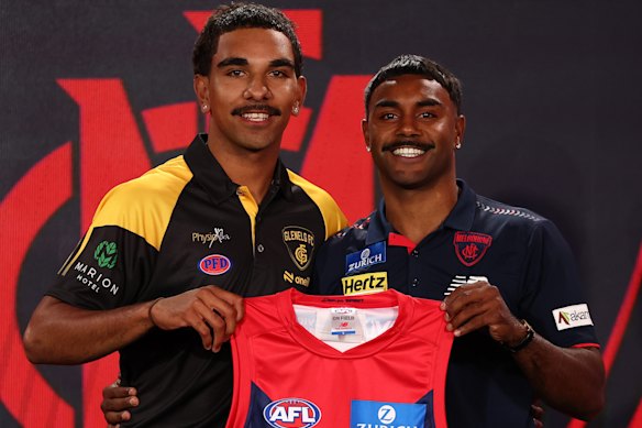 Latrelle Pickett will form a dynamic partnership with his cousin Kysaiah Pickett in Melbourne’s forward line.