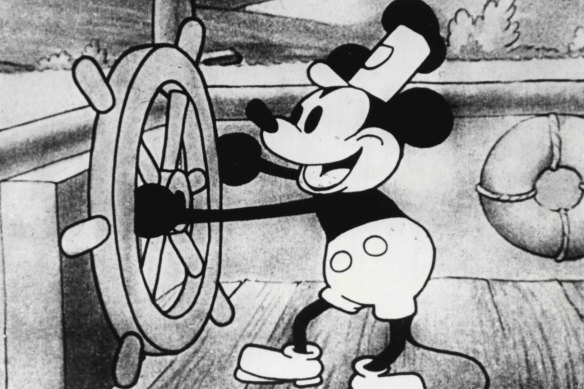 Where it all began: Mickey Mouse in Steamboat Willie.