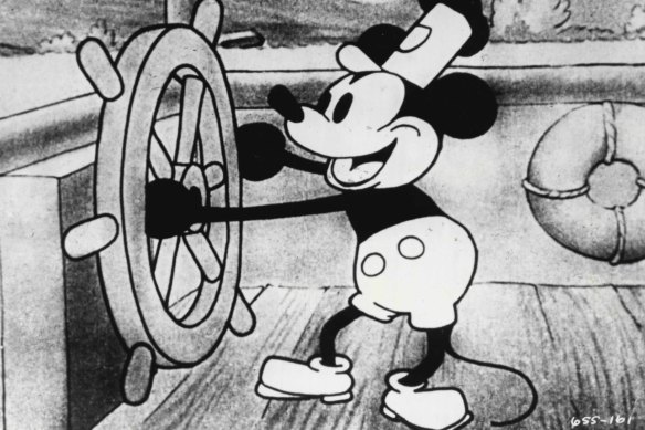 Mickey Mouse starred in the cinema's first fully synchronised sound cartoon, Steamboat Willie, on November 18, 1928.
