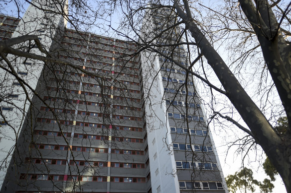 The North Melbourne tower blocks are home to many of the characters in Murray Middleton’s novel.