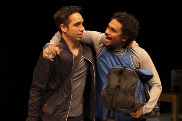 Guy Simon and Ngali Shaw in the MTC’s production of Jacky.