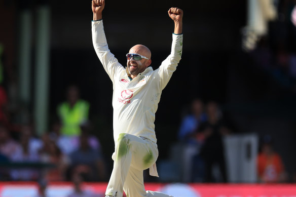 Victory for Nathan Lyon.