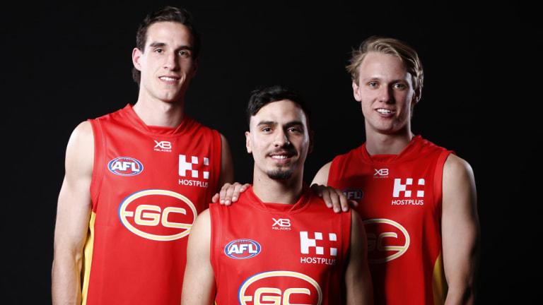 New Suns (from left) Ben King, Izak Rankine and Jack Lukosius. Already there is speculation about their future.