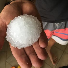 'Cricket-ball sized' hail fell near Toowoomba on Boxing Day.