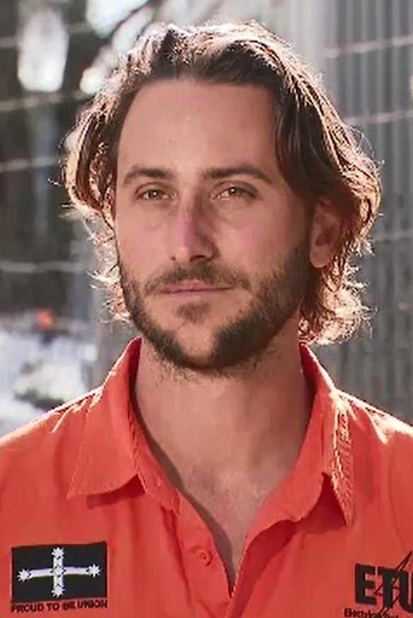 El organizador ferroviario estatal de ETU, Darren Wood, en Brisbane el miércoles.