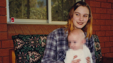 Belinda Peisley, who went missing in the Blue Mountains 20 years ago, and one of her children.