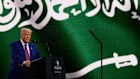 President Donald Trump speaks at the Saudi-U.S. Investment Forum at the King Abdulaziz International Conference Center in Riyadh, Saudi Arabia.