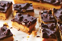 Caramel and macadamia slice.