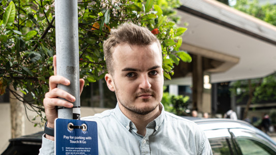Simon Berry complained about new parking meters which contain fees for processing